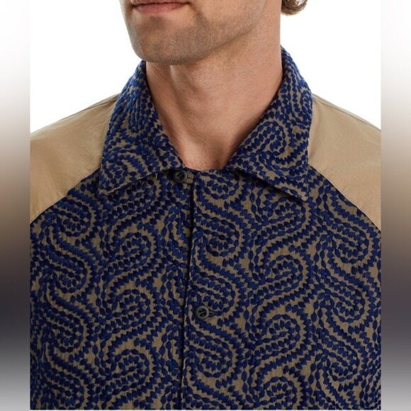 Nicholas Daley Embroidered Raglan Sleeve Button-up Shirt, Size M NEW w/Tag $560 - Picture 5 of 11